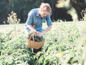 woman gardening