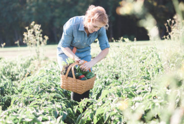 woman gardening