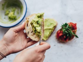 making avocado toast
