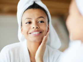 beautiful woman skincare