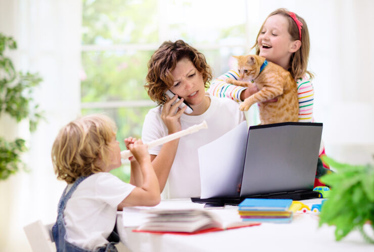 Stressed mom working from home. Can adaptogens help with pandemic stress?