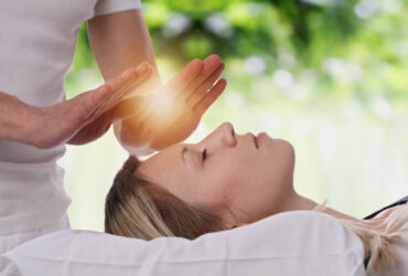 woman receiving reiki