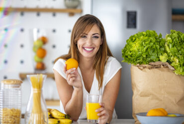 woman eating healthy